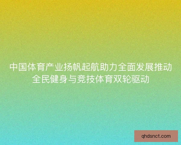 中国体育产业扬帆起航助力全面发展推动全民健身与竞技体育双轮驱动