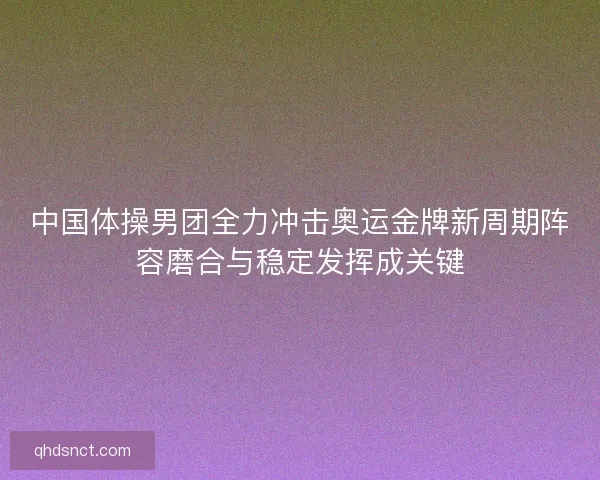 中国体操男团全力冲击奥运金牌新周期阵容磨合与稳定发挥成关键