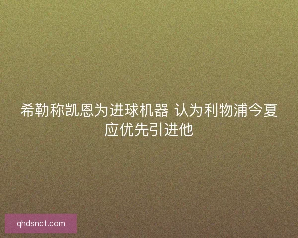 希勒称凯恩为进球机器 认为利物浦今夏应优先引进他